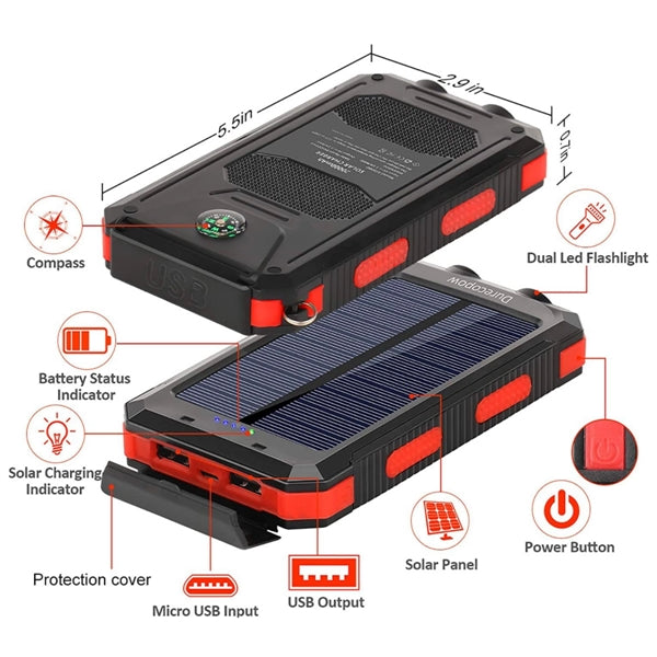 Portable Solar Charger 8000Mah
