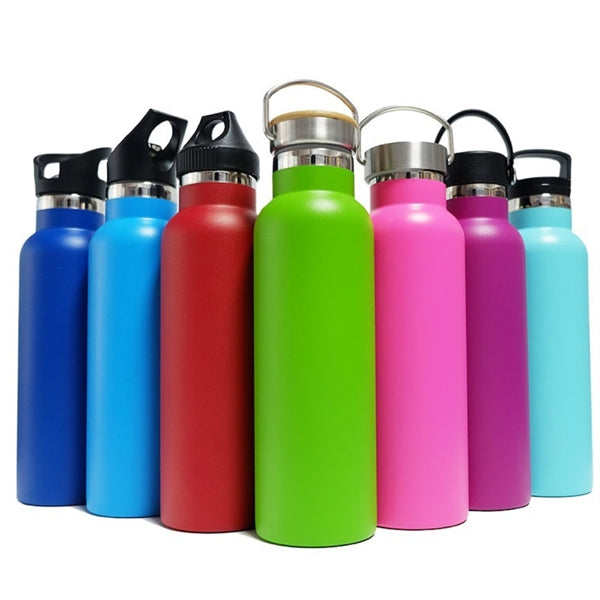 Stainless Steel Double Wall Bottles Tumbler with Bamboo Lid