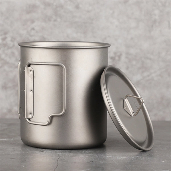 420ml Titanium Camping Cup With Lid