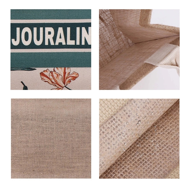 Linen/ Burlap Jute Tote Bag