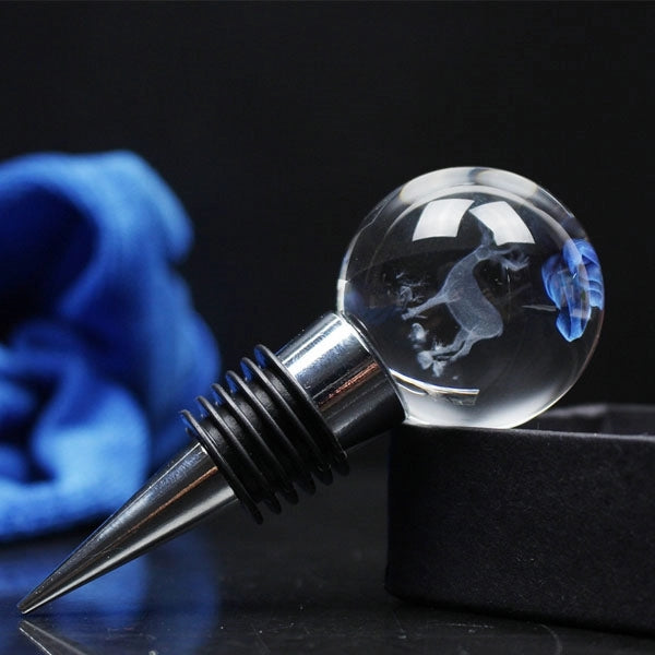 Crystal Clear Ball Wine Bottle Stopper