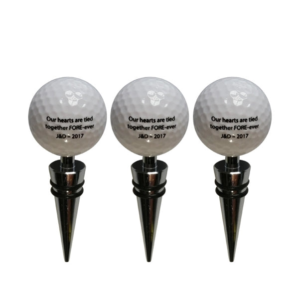 Gift Alloy 6/2 O-rings Golf Shaped Wine Stopper