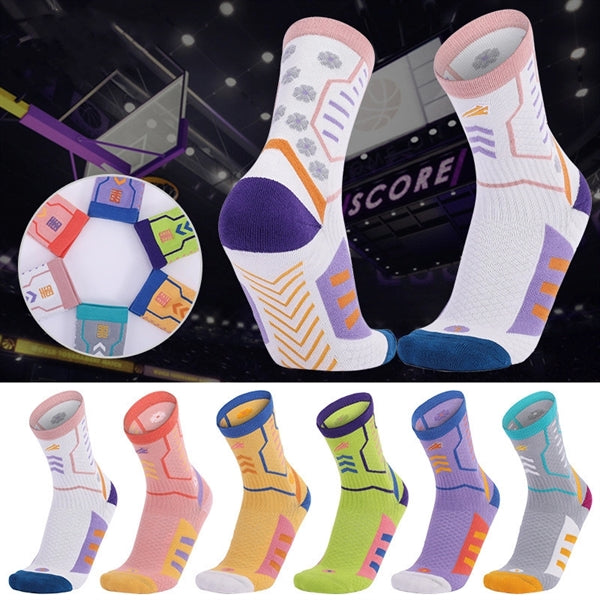 Unisex Cushioned Odor Resist Crew Basketball Socks