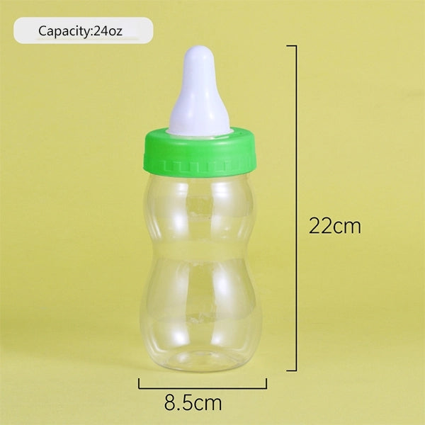 24oz PET Plastic Baby Milk Bottle Shaped Coin Bank