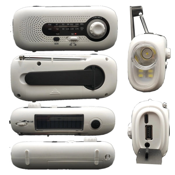 2000Mah Solar Hand Crank Weather Emergency Radio
