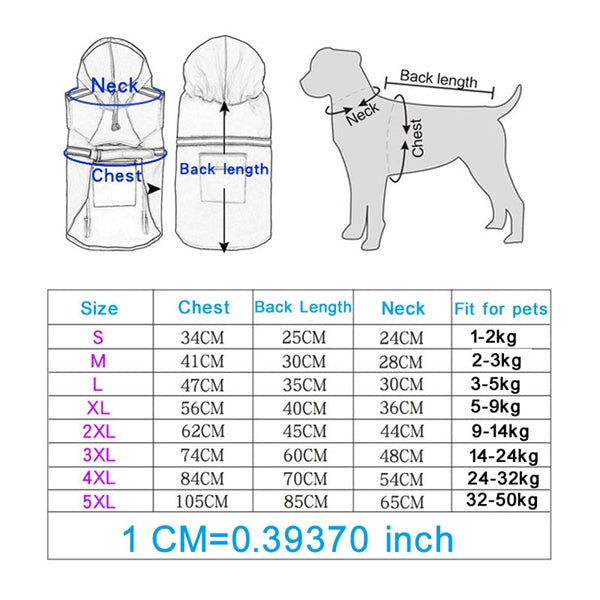 Reflective Raincoat For Dogs