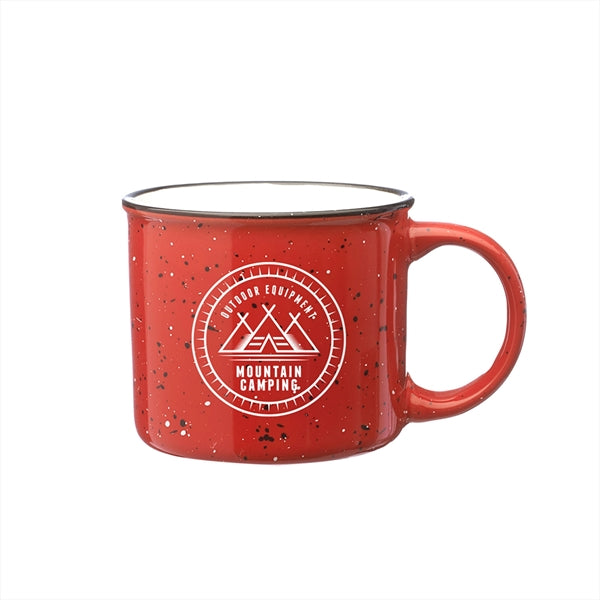 13 oz. Ceramic Campfire Custom Coffee Mug (1 Color Imprint)