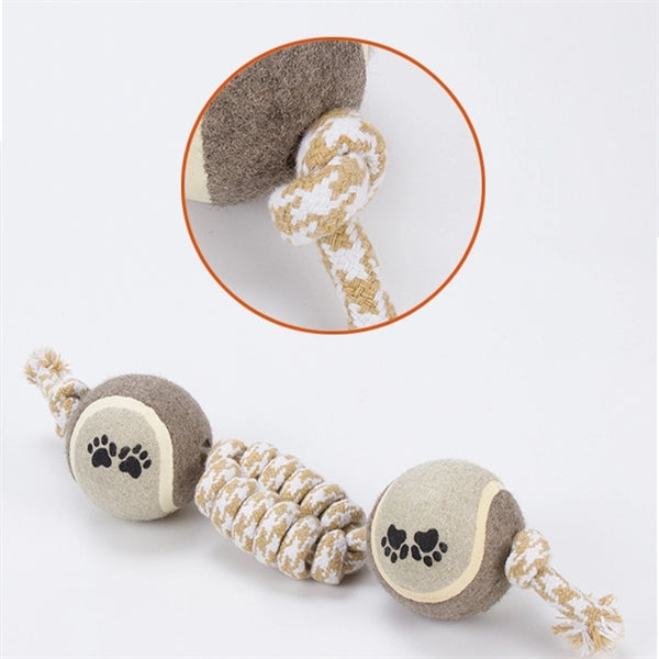 Pet Dumbbell Cotton Rope Woven Toy