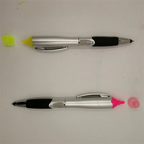 3 in 1 Stylus Ballpoint Pen Highlighter