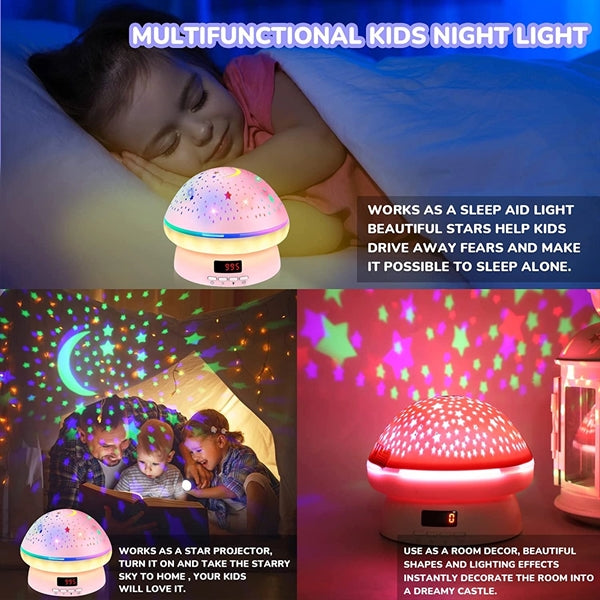 Timer Rotation Star Night Light