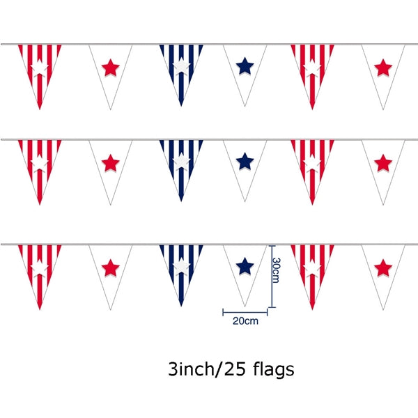 4Th Of July American String Pennant Banner