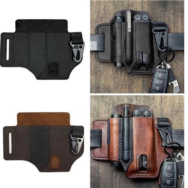 Leather Edc Organizer Sheath Tactical Tool Pouch Holster