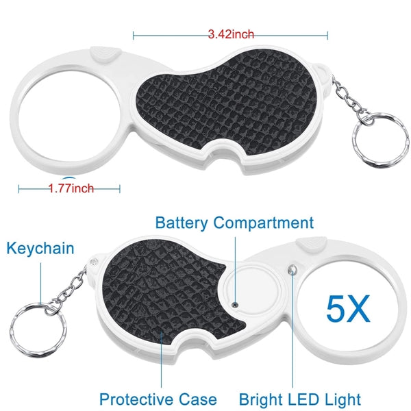 5X Pocket Magnifying Glass