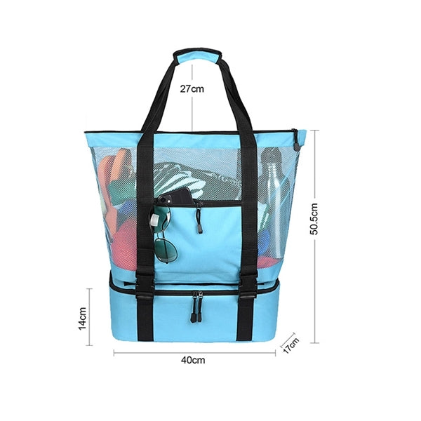 2 In 1 Large Insulation Mesh Beach Bag