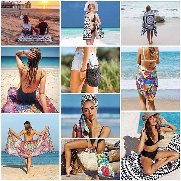Oversized Microfiber Pool Sandproof Beach Towel 30*61inch