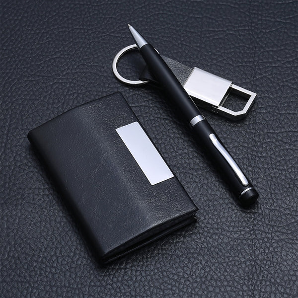 Gift Set Business Card Holder Caser Pen