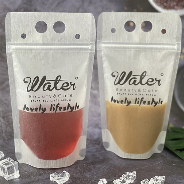 Drink Pouches With Colorful Straws 15OZ