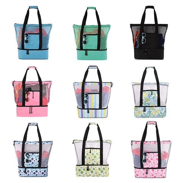 Mesh Tote Bag with Cooler Insulated