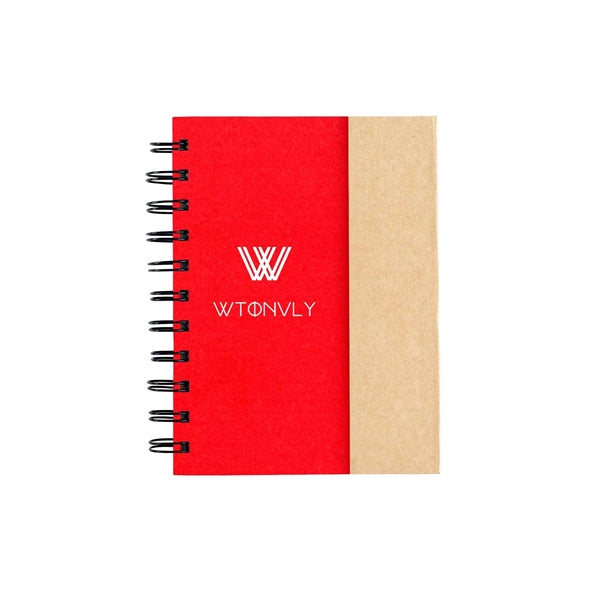 Spiral Notebook &Sticky Flags 5 Neon Colors Notes