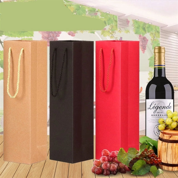 Kraft Paper Wine Bags with Handles