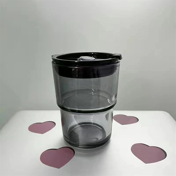 Double Wall Transparent Travel Coffee Cup