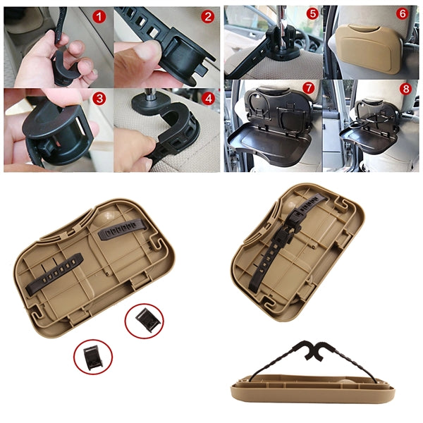 Car Seat Back Mounts Tray Folding Food Table