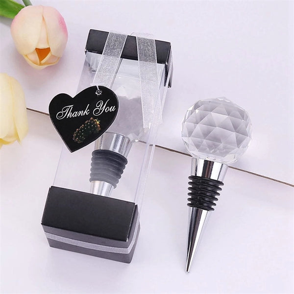 Decorative Crystal Balls Wine Bottle Stoppers
