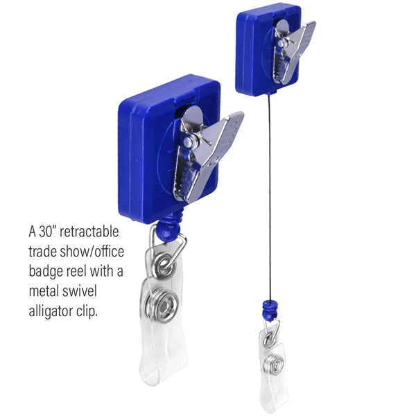 Square-Shaped Retractable Badge Holder