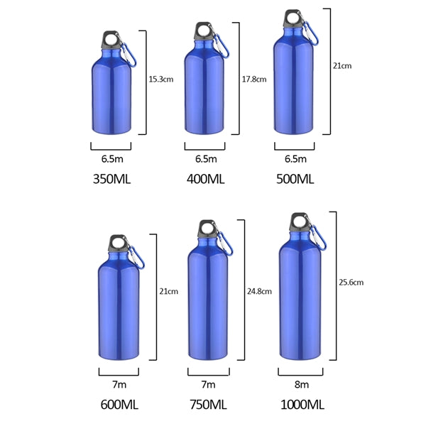 25 Oz. Sporty Aluminum Water Bottle w/ Carabiner