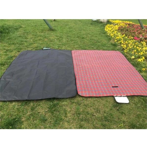 Roll-Up Portable Plaid Outdoor Picnic Blanket