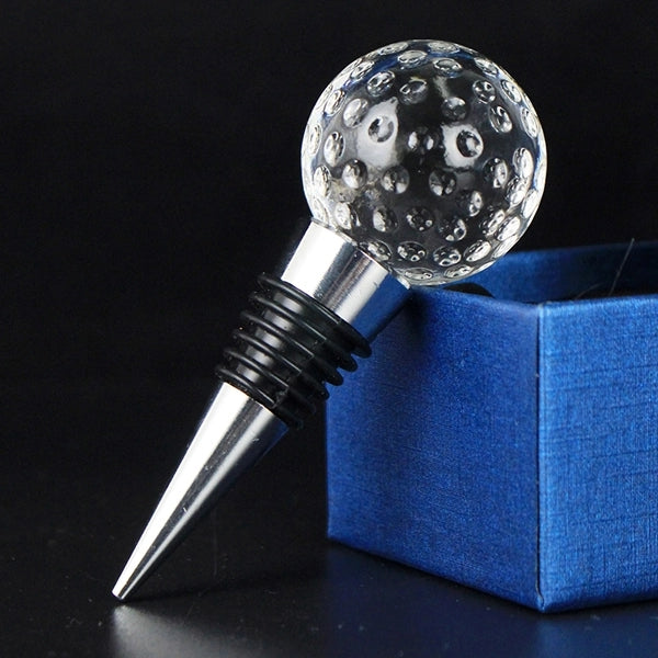 Crystal Golf Ball Wine Stopper