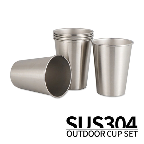 12 Oz Stainless Steel Drinking Cups Set