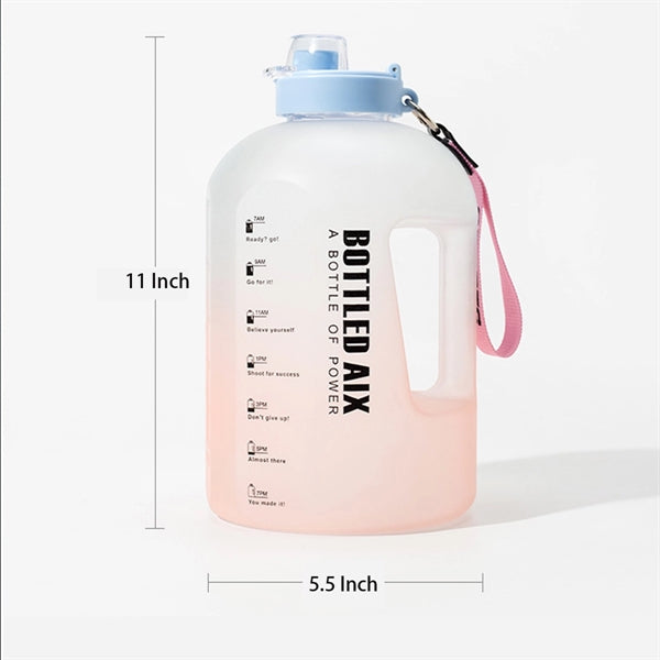 74.4Oz Water Bottle With Time Marker And Straw