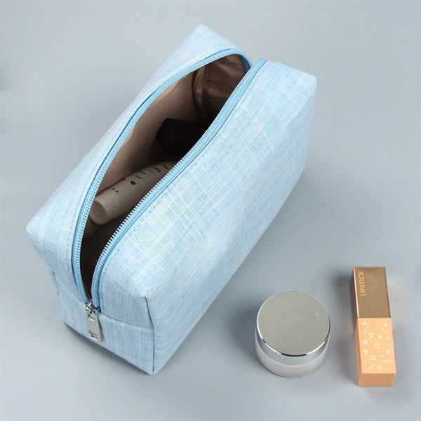 Canvas Travel Makeup Pouch & Cosmetic Toiletry Bag