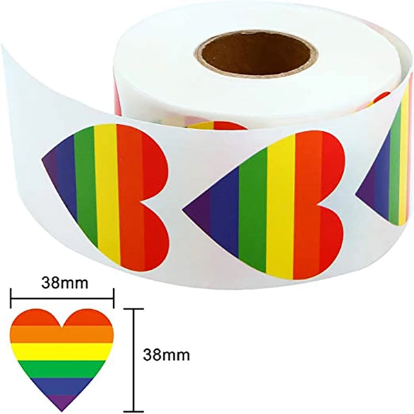 Lgbt Rainbow Heart Stickers