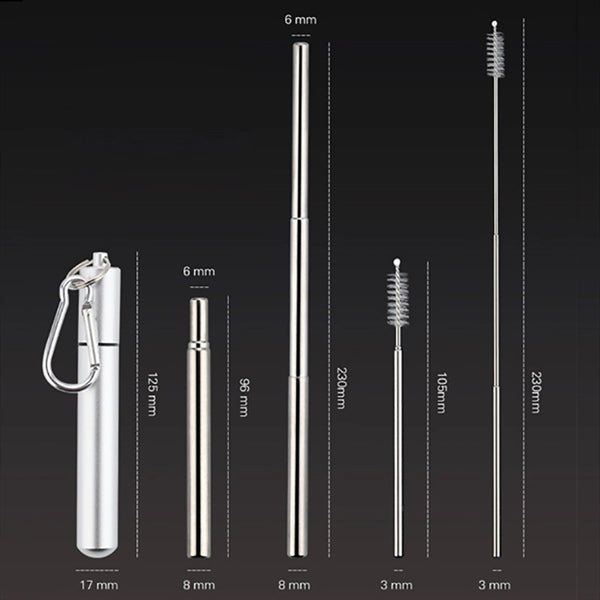 Retractable Straw Set