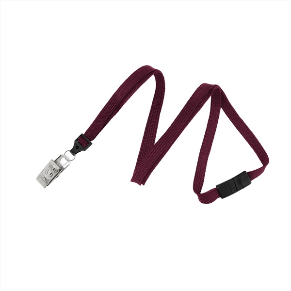 3/8" Tube Blank Lanyard with Breakaway (Bulldog Clip)