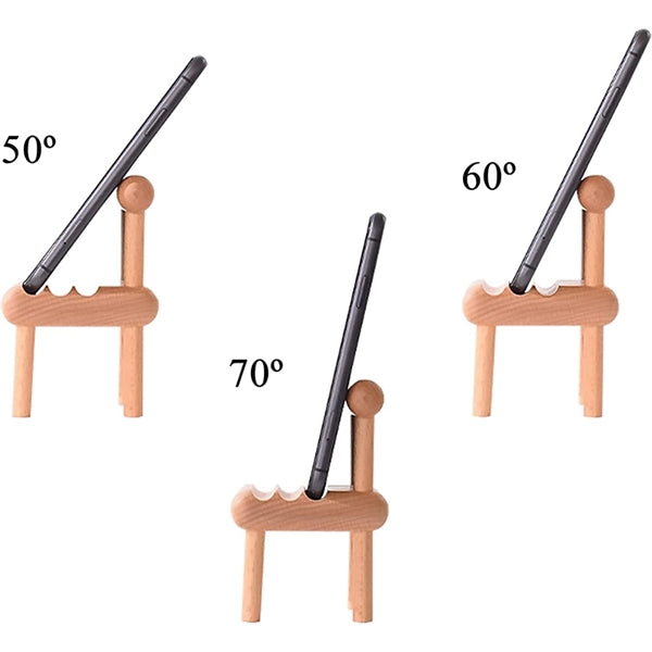 Wooden Chair Cell Phone Holder