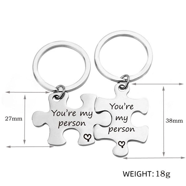 Puzzle Key Jewelry Stainless Steel Keychain