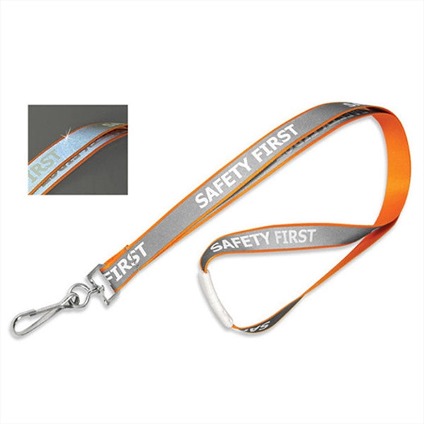 5/8" Polyester Lanyard Safety First with Breakaway (J-Hook)