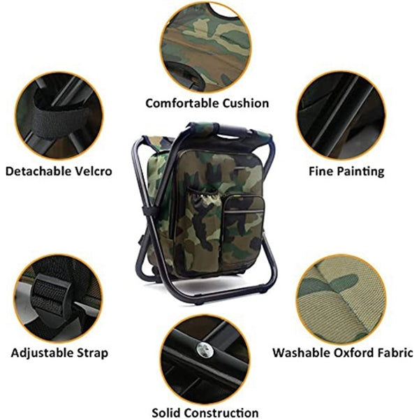 3 In 1 Camping Chair Backpack With Cooler