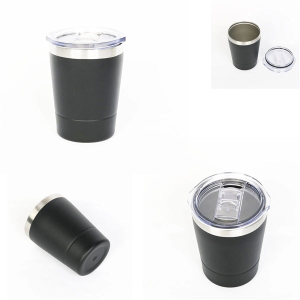 8oz Double Wall SS Thermal Tumbler with Push-on Lid