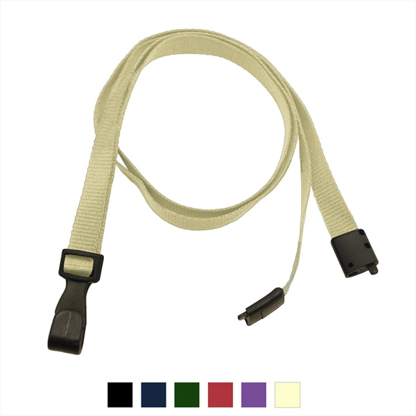 3/8" Recycled PET Lanyard with Breakaway (Plastic J-Hook)