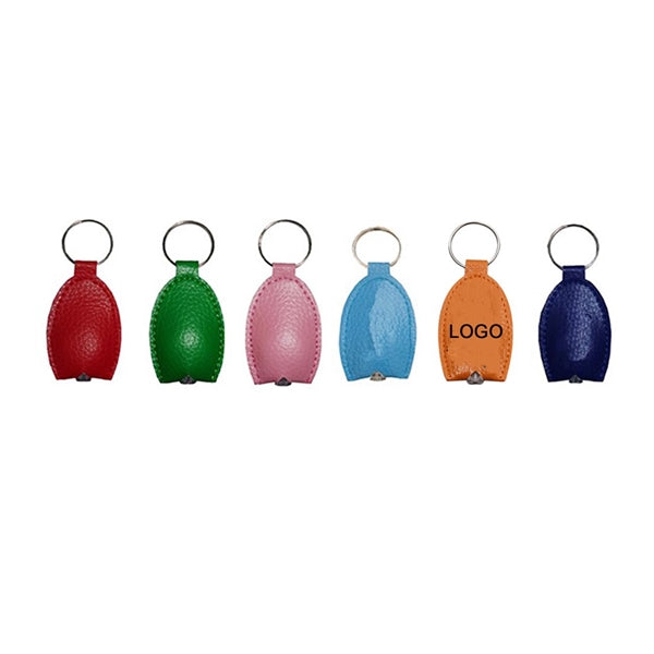 PU Leather LED Flashlight Keychain