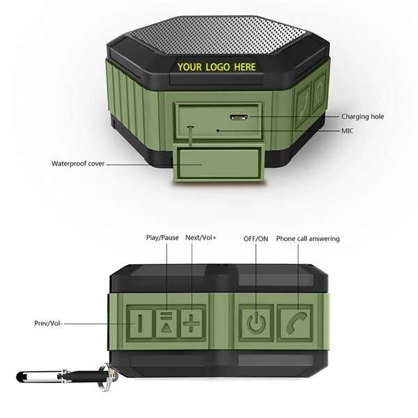 Waterproof Portable Bluetooth Wireless Speaker