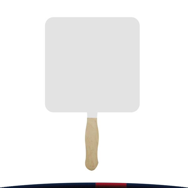 Square Wooden Handle Hand Fan