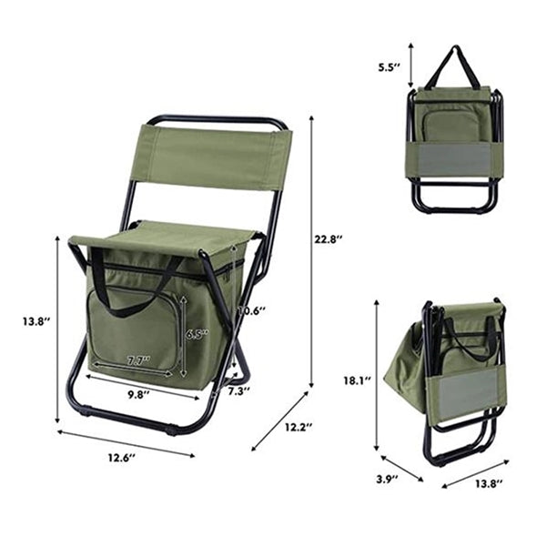 Portable Outdoor Folding Chair With Ice Pack