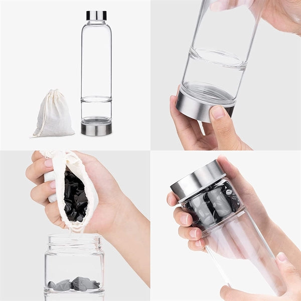 14oz Crystal Water Bottle Elixir Set