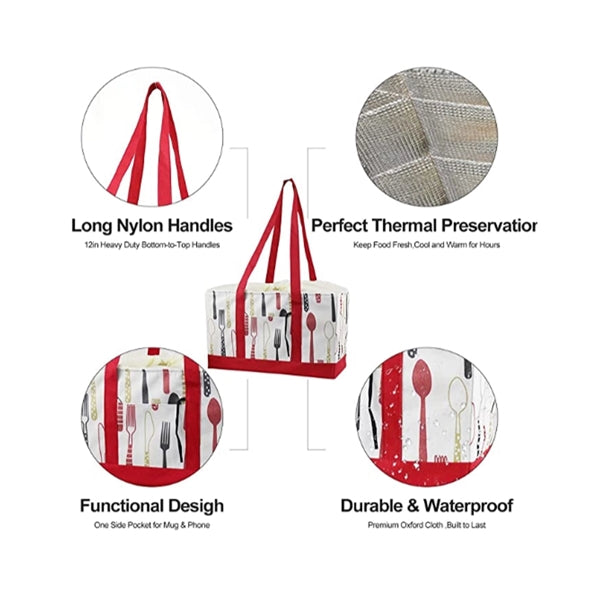 Insulated Foldable Large Utility Tote Bag