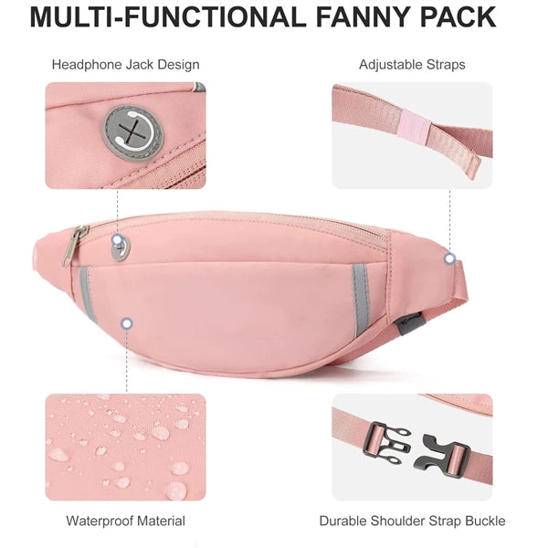 Running Travel Fashion Belt Bag With Headphone Jack